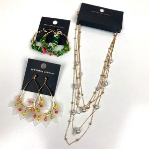 NWT Lot of 3 New York & Company Earrings & Necklace